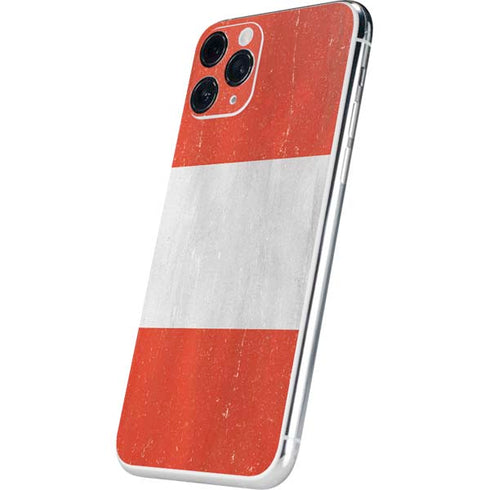 Peru Flag Distressed iPhone 11 Pro Skin